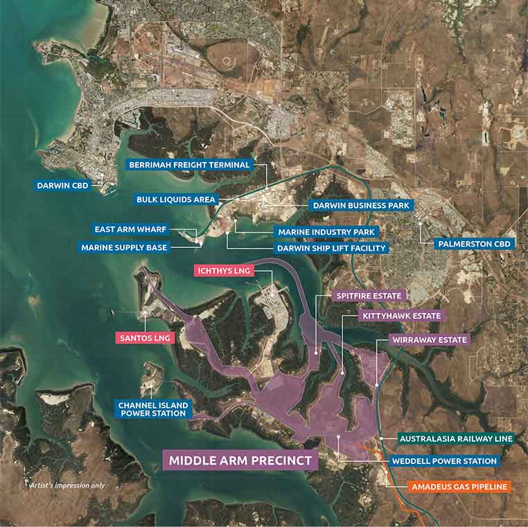 Map of Middle Arm